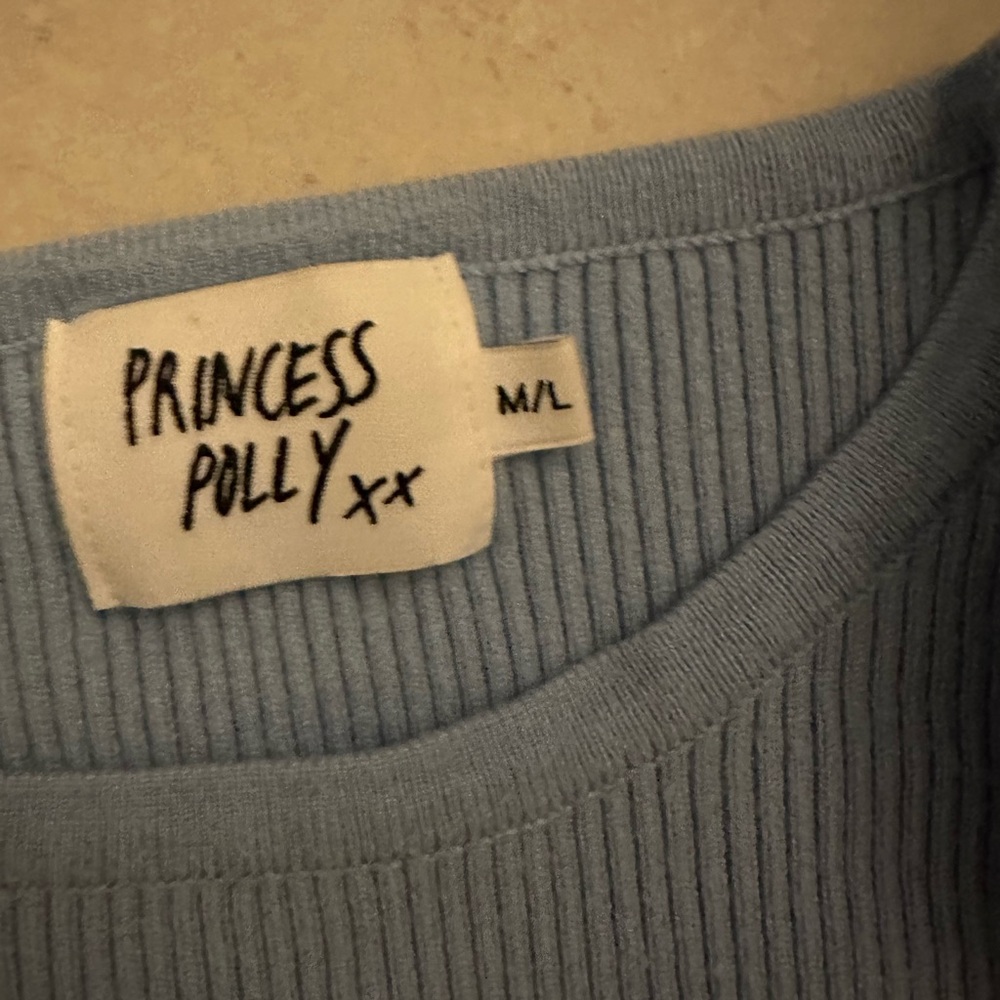 Princess Polly Blue Ribbed Sweater - Picture 2 of 2